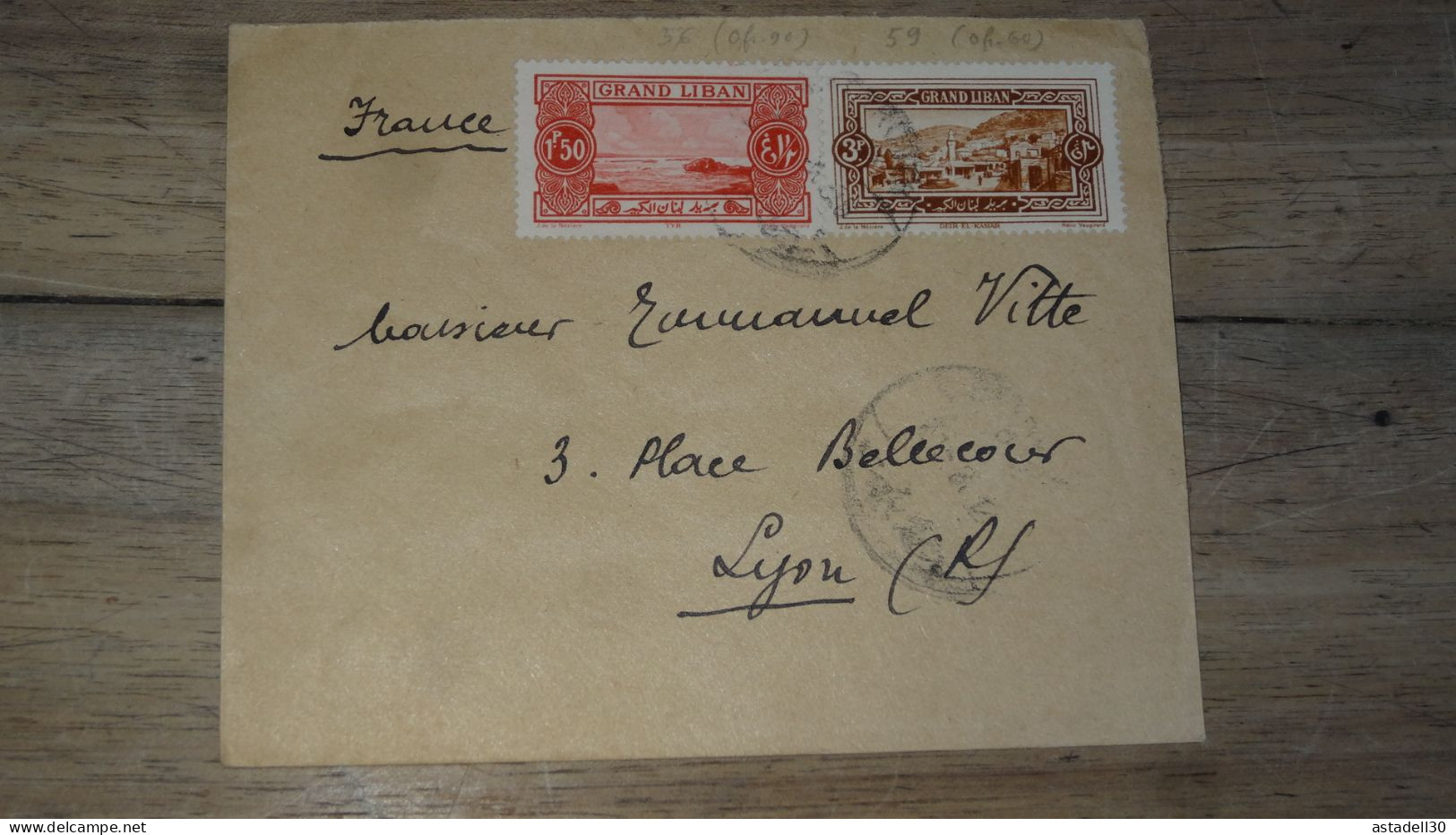 Enveloppe GRAND LIBAN 1926  ...................... 240424........CL-13-4 - Brieven En Documenten