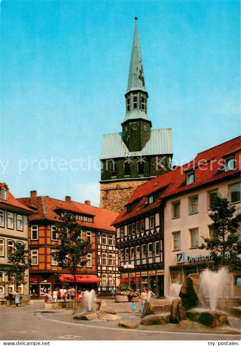 73671159 Osterode Harz Fussgaengerzone Kornmarkt Mit Marktkirche Altstadt Brunne - Osterode