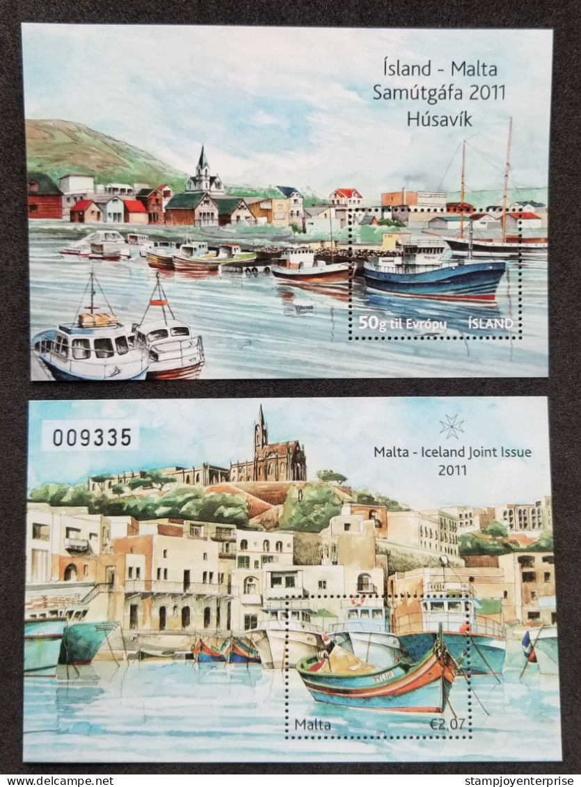 Malta Iceland Joint Issue 2011 Fishing Villages Boat (ms Pair) MNH - Malta