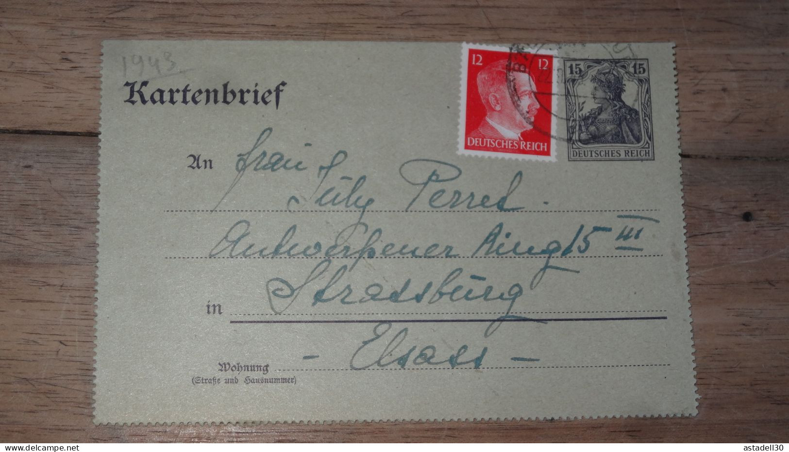 Carte Lettre ALLEMAGNE - 1943  ............ Boite1 .............. 240424-CL-13-5 - Cartas & Documentos