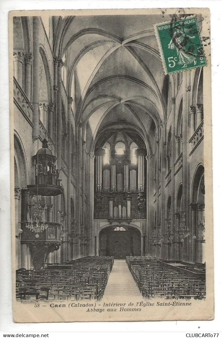 Caen (14) : Le Buffet Des Orgues De L'Église Saint-Etienne De L'Abbye Des Hommes En 1910 PF. - Caen