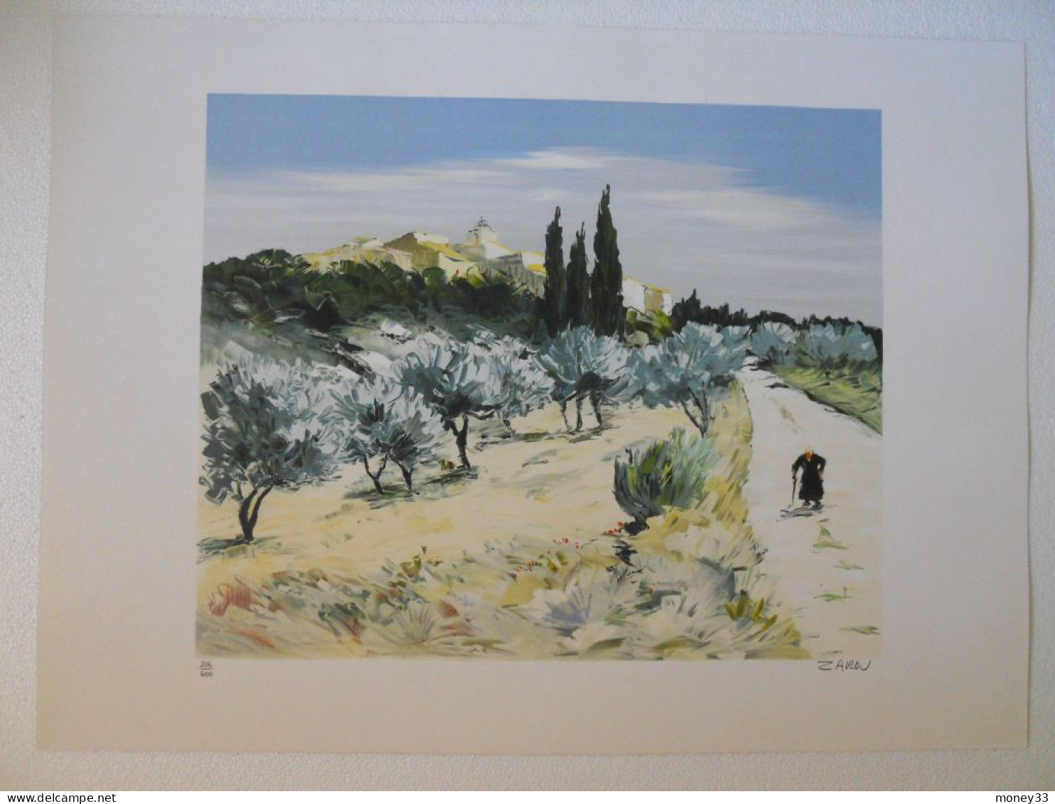 Lithographie " Paysage Provençal" Par ZAROU - Lithographies