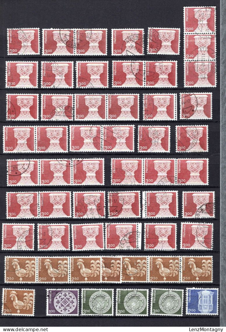 Timbres SUISSE Doubles, Surtout Oblitéré Selon Les Scans, 4 Pochettes - Autres & Non Classés