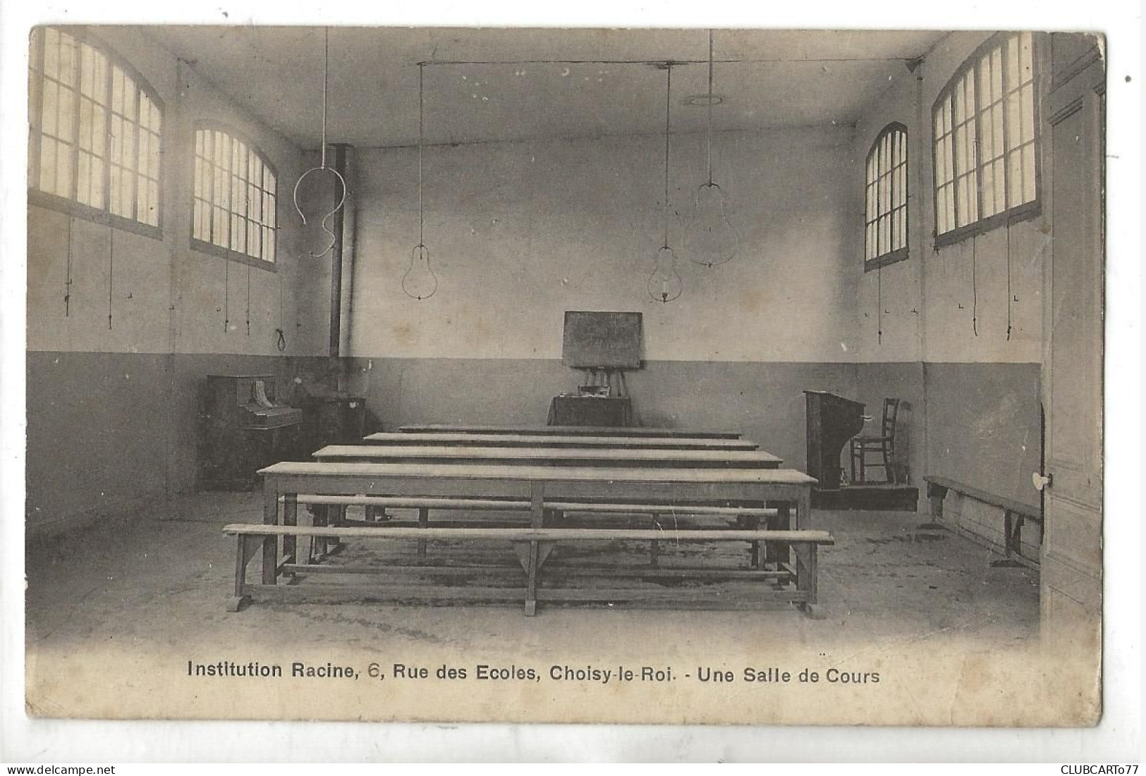 Choisy-le-Roi (94) : Une Salle De Cour De L'Institution Racine Rue Des Ecoles En 1910 PF. - Choisy Le Roi