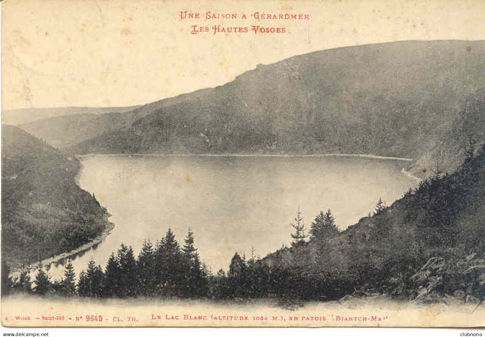 CPA - GERARDMER - LE LAC BLANC (ECRITE 1914) RARE PRISE DE VUE - Gerardmer