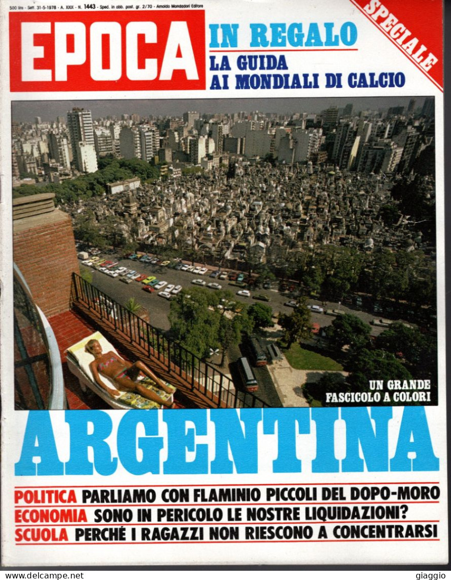 °°° RIVISTA EPOCA N° 1443 DEL 31 MAGGIO 1978 °°° - Other & Unclassified