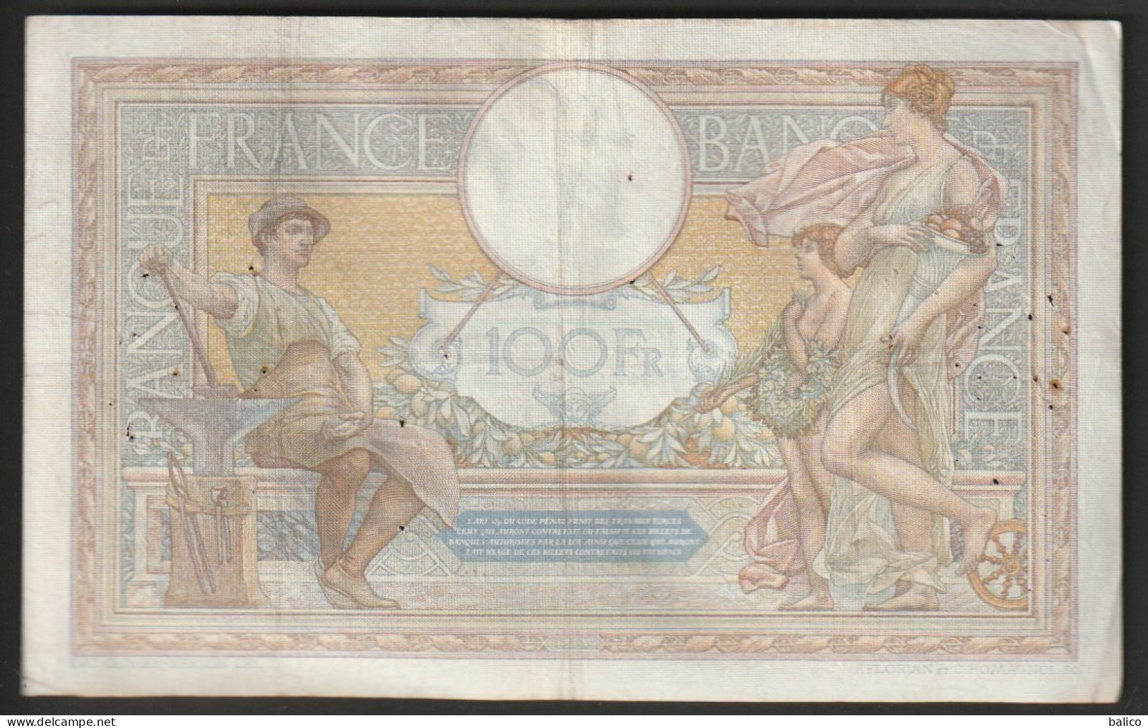 Billet 100 Francs Luc Olivier Merson - 27-10-1938 - L.61640 -  761 - 100 F 1908-1939 ''Luc Olivier Merson''