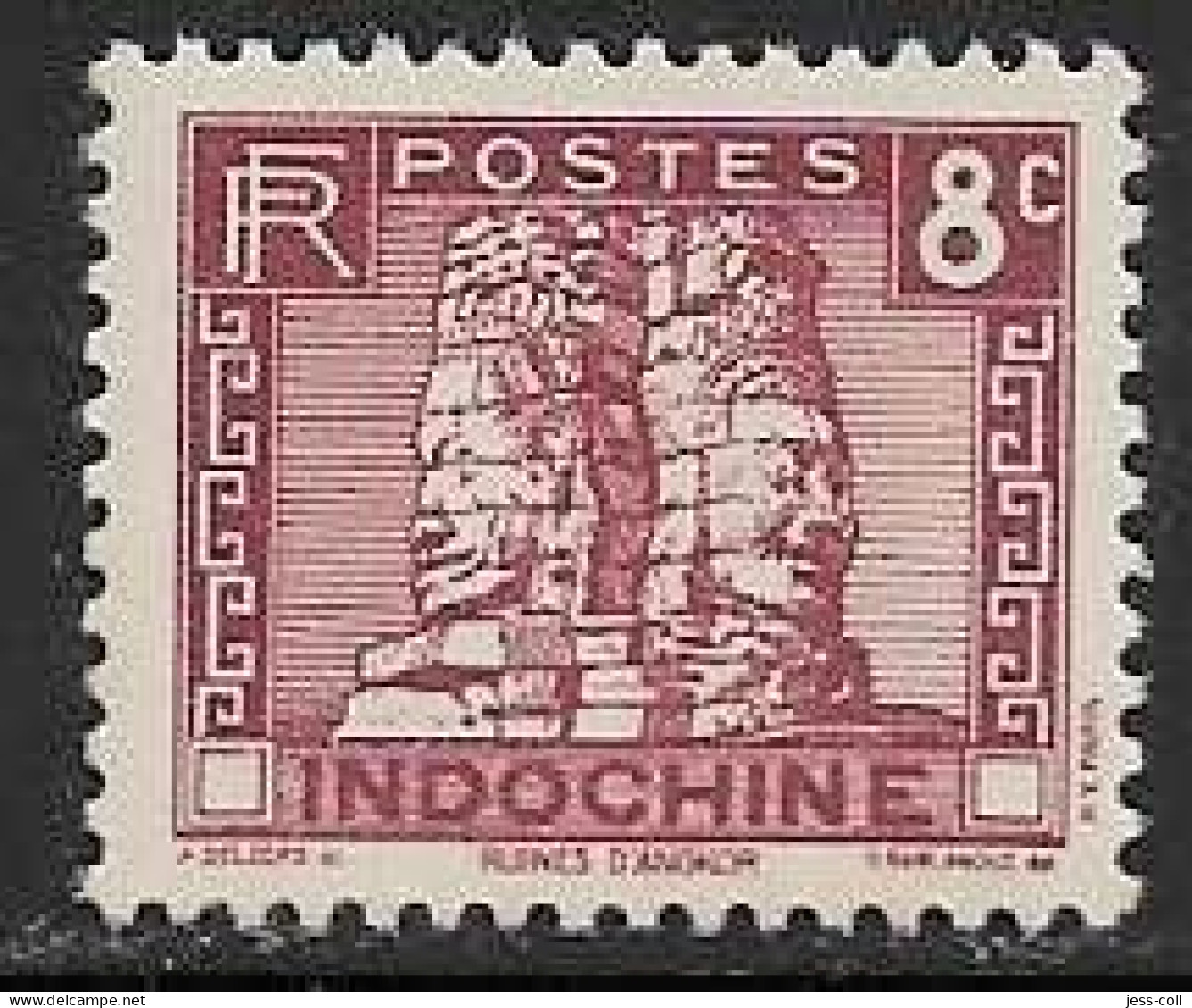 Yvert 160B 8 C Brun Carminé - ** - Unused Stamps