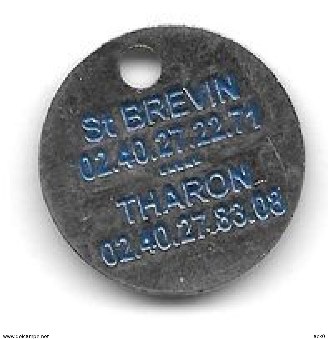 Jeton De Caddie  Villes, Salons  De  Coiffure  DIMINU  TIFS  Verso  St  BREVIN, THARON  ( 44 ) - Trolley Token/Shopping Trolley Chip