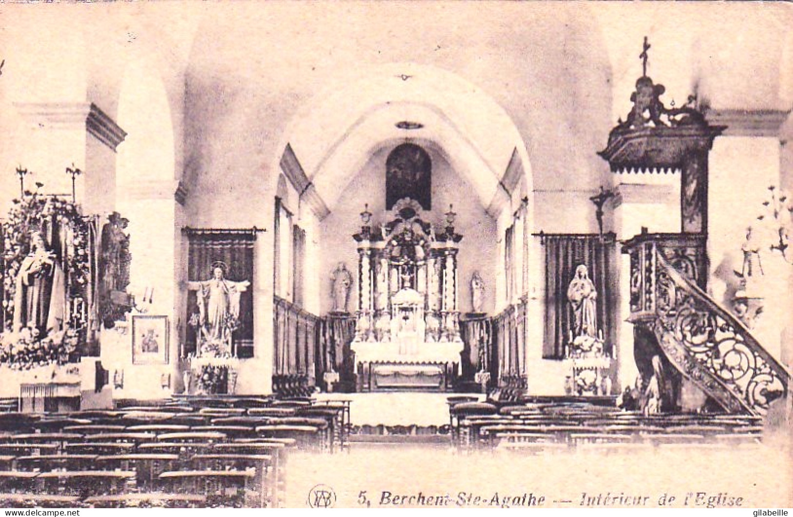 BERCHEM STE AGATHE - Interieur De L'église - St-Agatha-Berchem - Berchem-Ste-Agathe