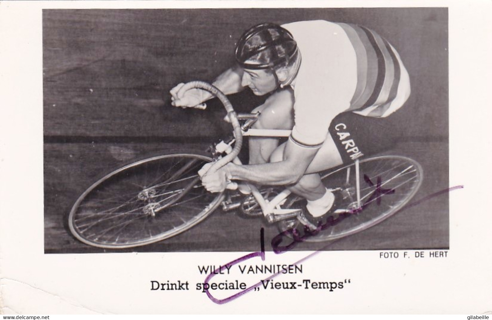 Cyclisme - Coureur Cycliste Belge Willy Vannitsen - Champion Du Monde- Dedicace - Wielrennen