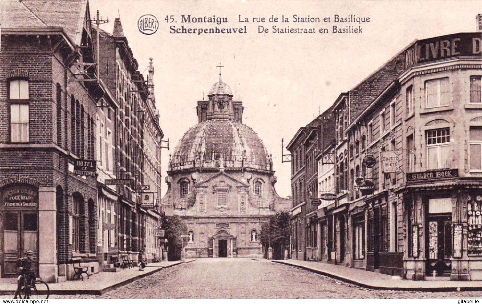 MONTAIGU - SCHERPENHEUVEL - Rue De La Station Et Basilique  - Scherpenheuvel-Zichem