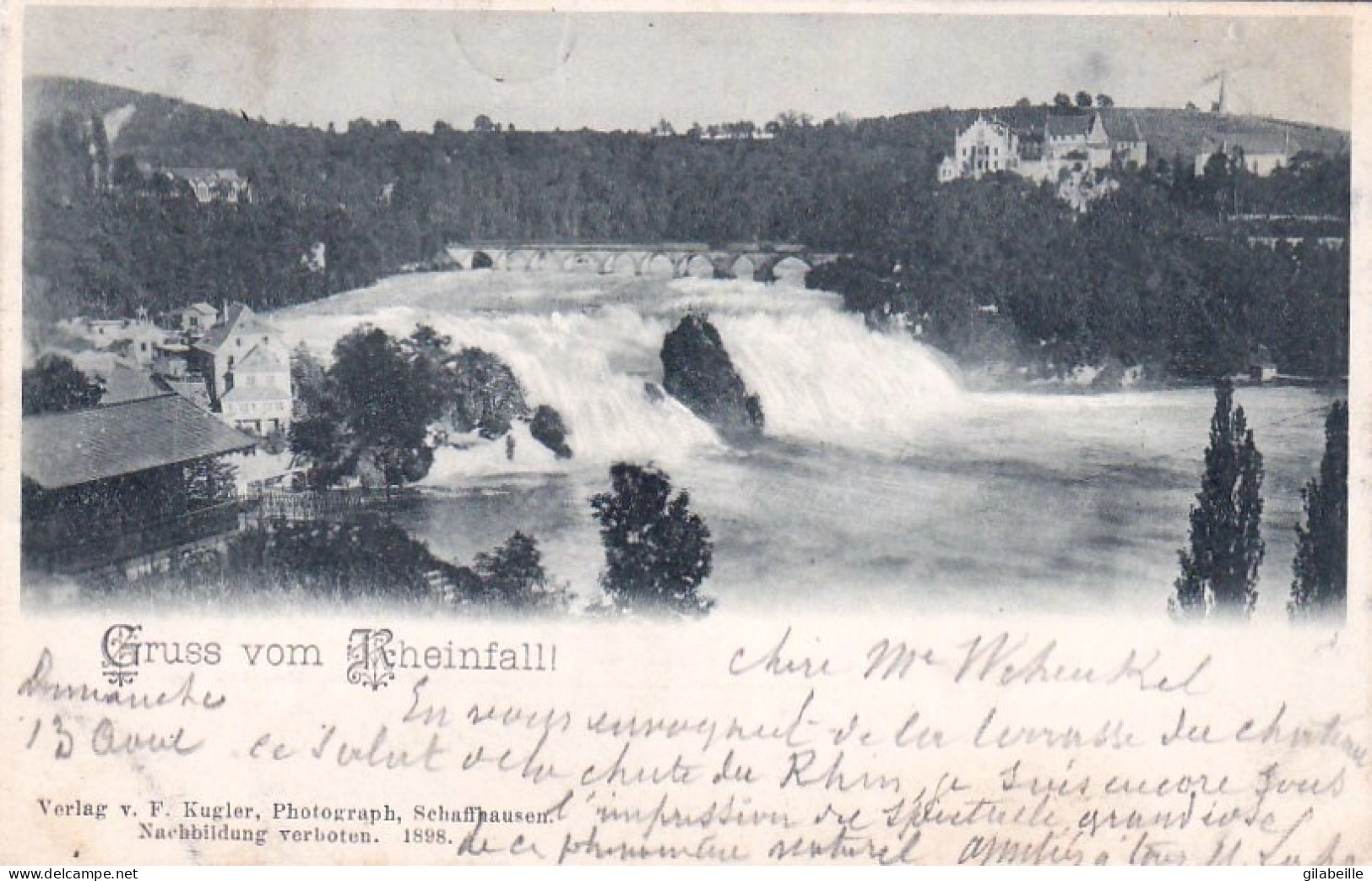 Schaffhouse - Gruss Vom Rheinfall - 1899 - Sonstige & Ohne Zuordnung