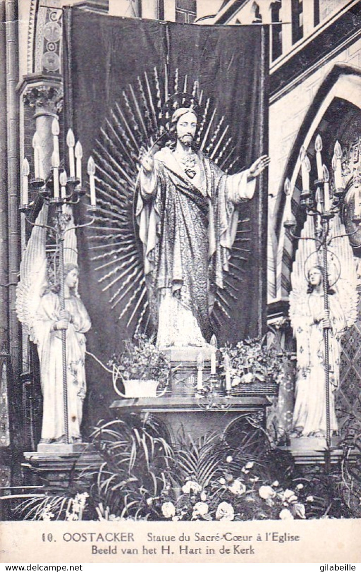 Gent -  OOSTACKER - LOURDES - Statue Du Sacré Coeur A L'église - Gent
