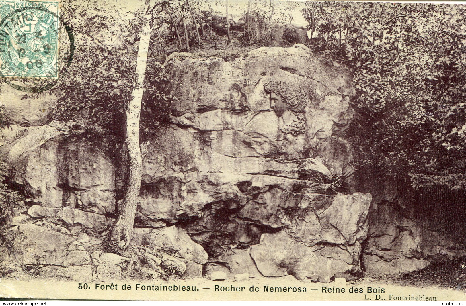 CPA -  FONTAINEBLEAU - LA FORET - ROCHER DE NEMEROSA - REINE DES BOIS (1906) - Fontainebleau