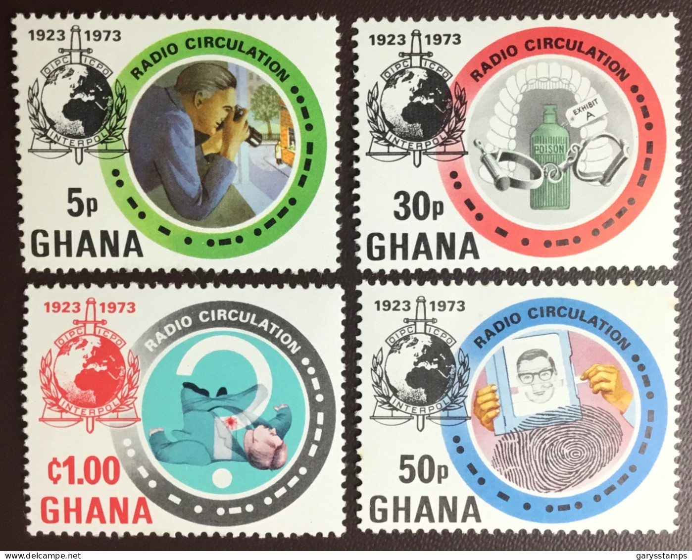 Ghana 1973 Interpol Anniversary MNH - Ghana (1957-...)