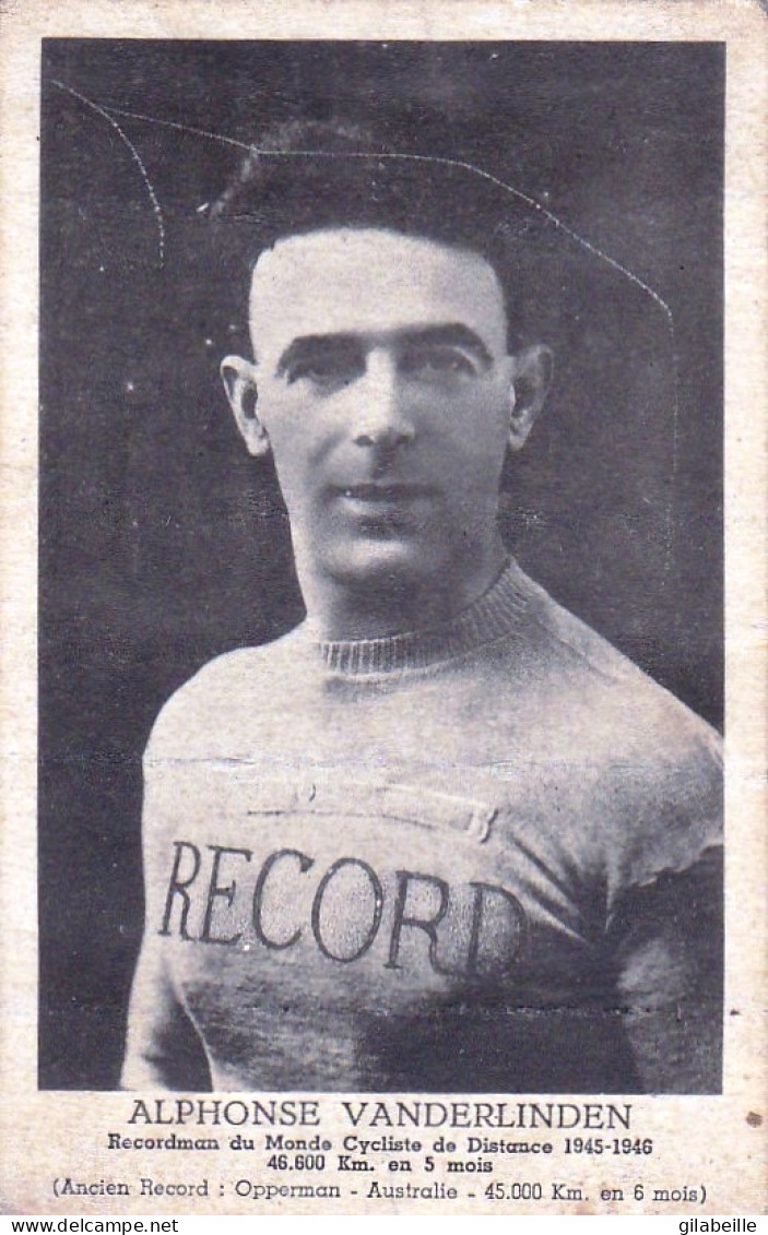 Cyclisme - Coureur Cycliste Belge Alphonse Vanderlinden - Recordman Du Monde De Distance - Gileppe (Dam)