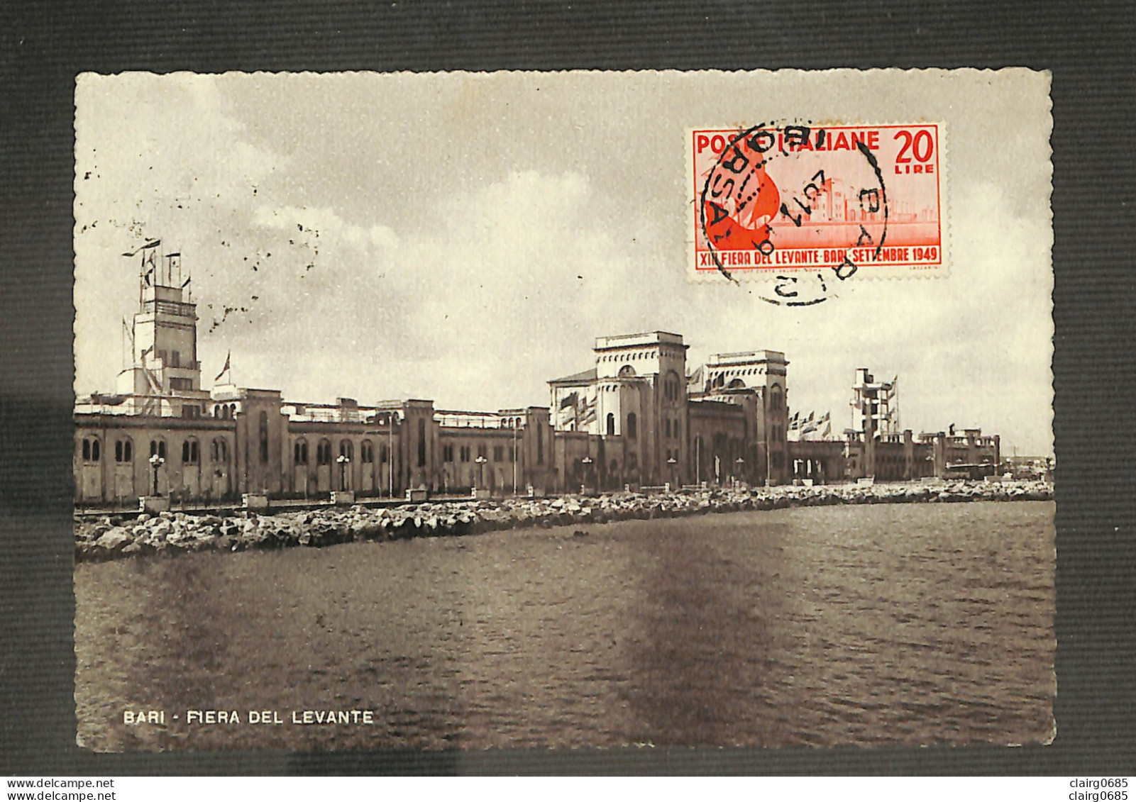 ITALIE - ITALIANA - Carte MAXIMUM 1949 - BARI - FIERA DEL LEVANTE - Cartes-Maximum (CM)