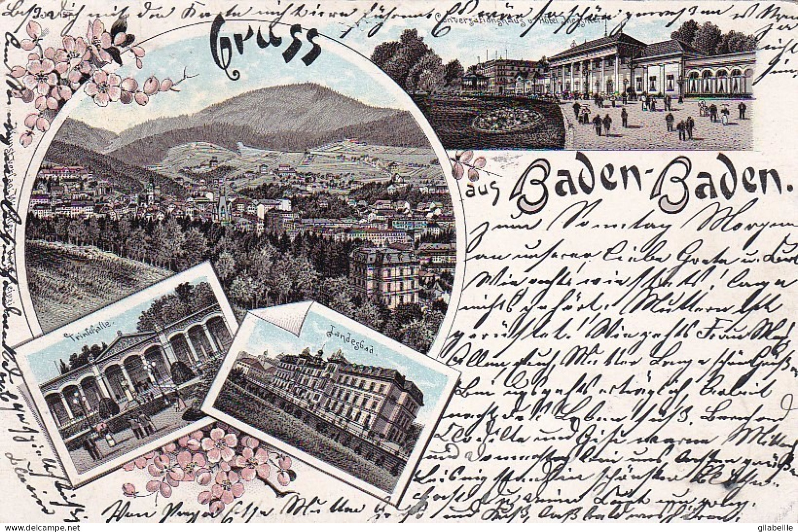 Gruss Aus BADEN BADEN - Litho 1898 - Baden-Baden