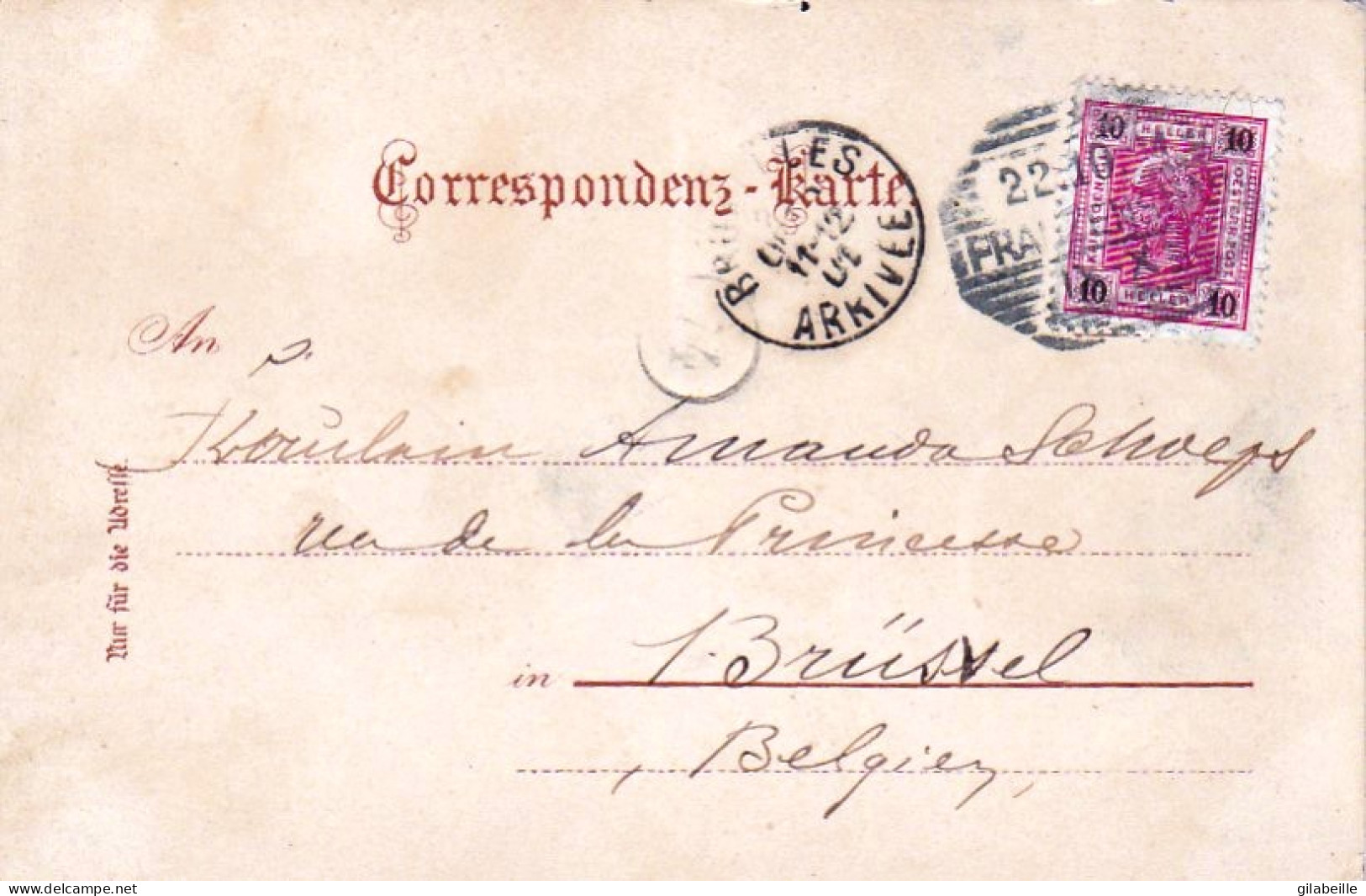 Gruss Aus FRANZENSBAD ( Františkovy Lázně ) Kaiserbad - Kaiserstrasse  - Litho 1901 - Tchéquie