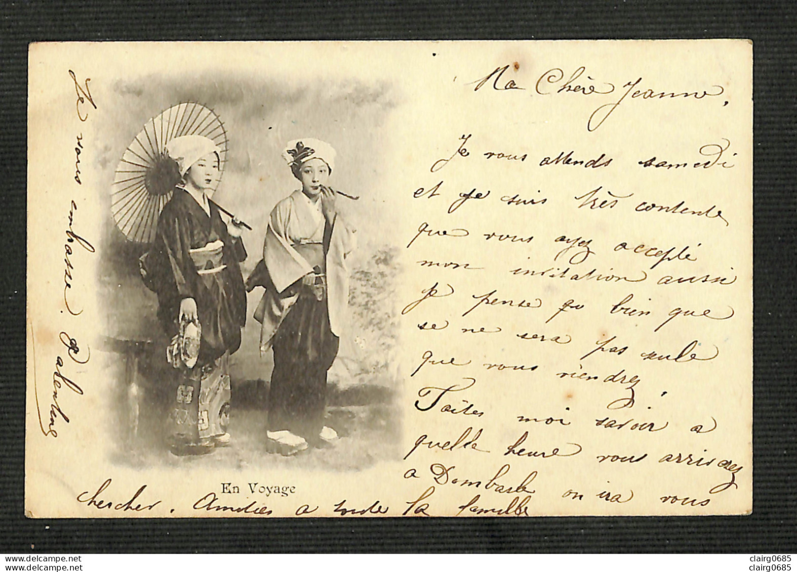 Jeunes Femmes Japonaises Avec Ombrelle - En Voyage - 1901 - Azië