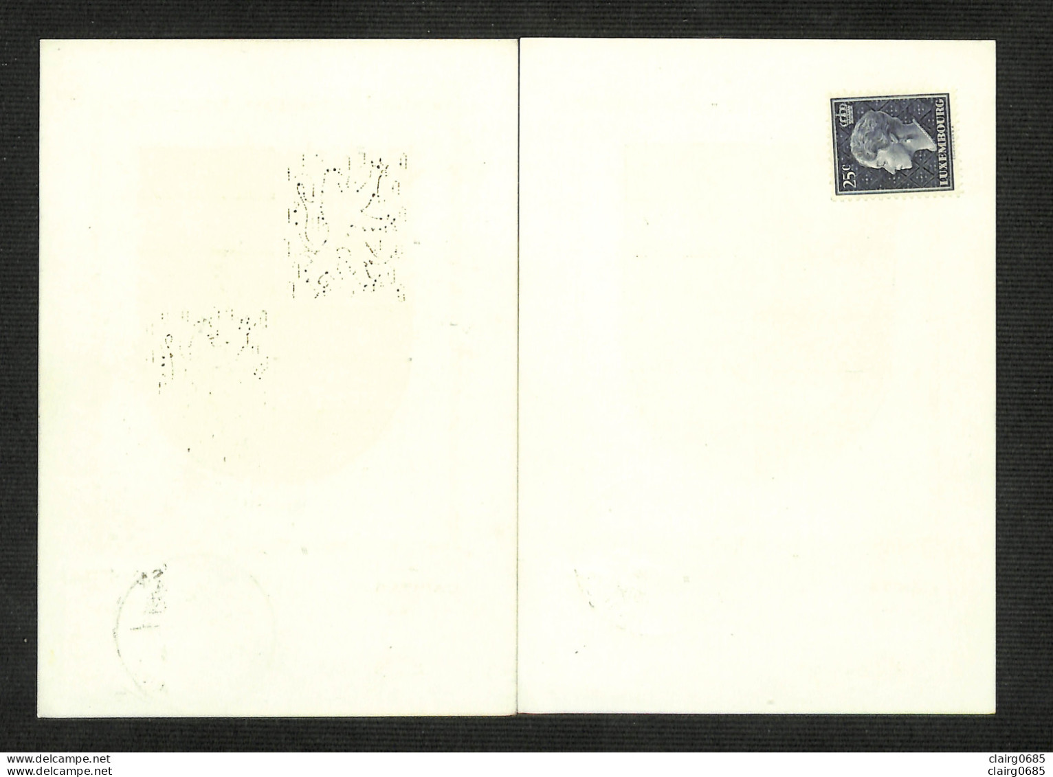 LUXEMBOURG - 2 Cartes MAXIMUM 1958 - Armoiries - VIANDEN - MERSCH - Maximumkaarten