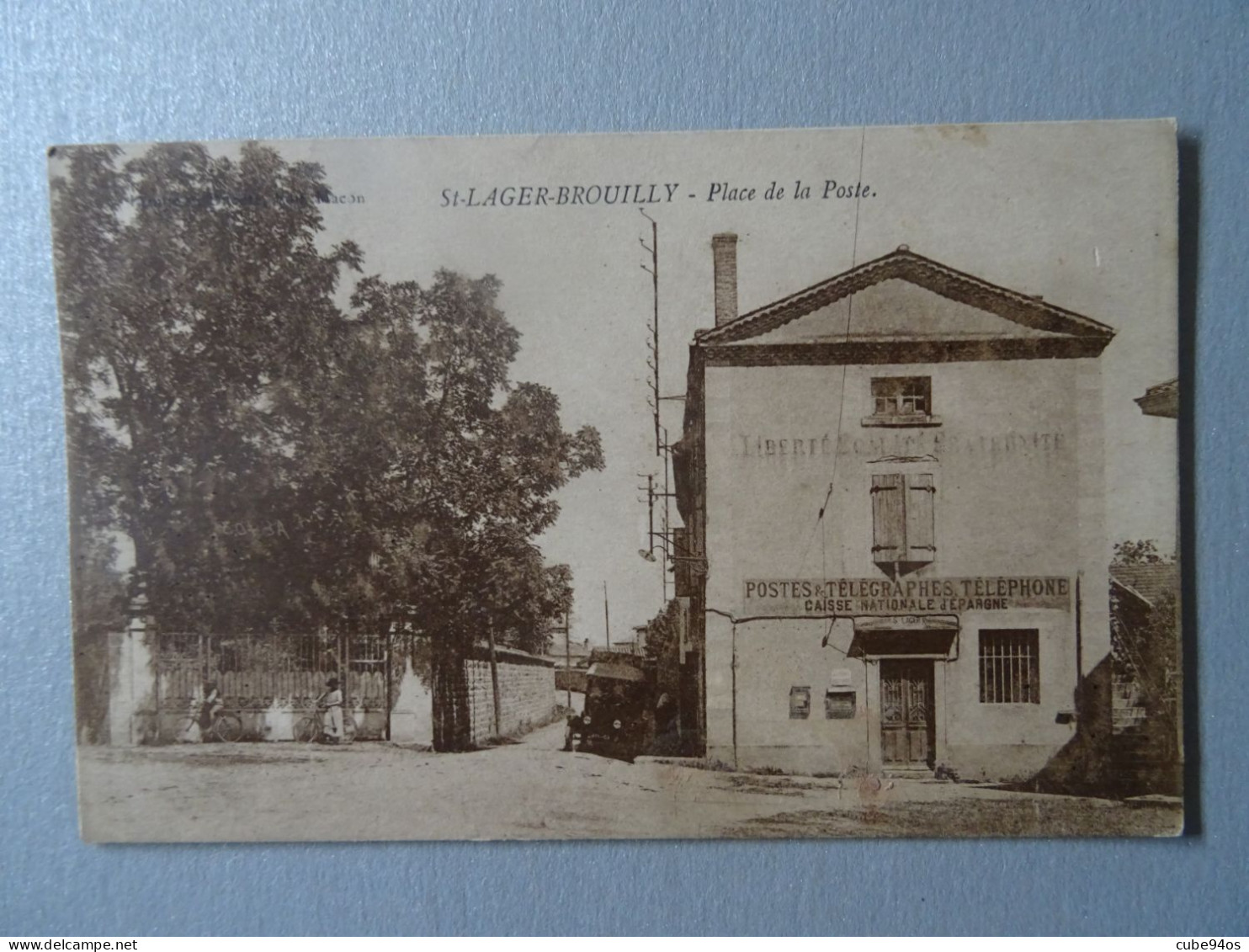 CPA  ST LAGER--BROUILLY---PLACE DE LA POSTE. - Sonstige & Ohne Zuordnung