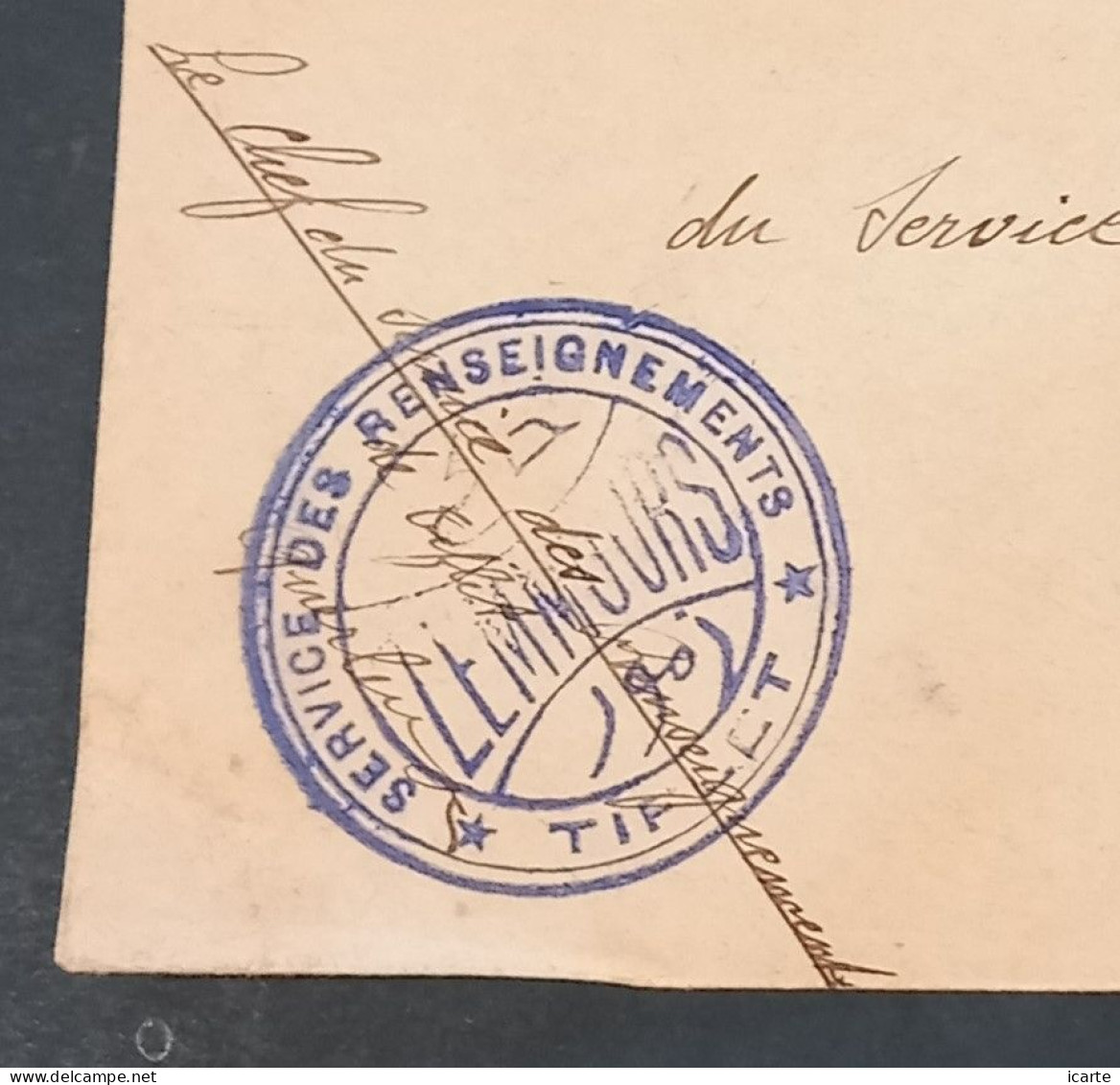 Cachet SERVICE DES RENSEIGNEMENTS TIFLET Sur Env Franchise Militaire Obl Trésor Et Postes 215 Du 19 Nov 1912 >Sidi Kacem - Cachets Militaires A Partir De 1900 (hors Guerres)