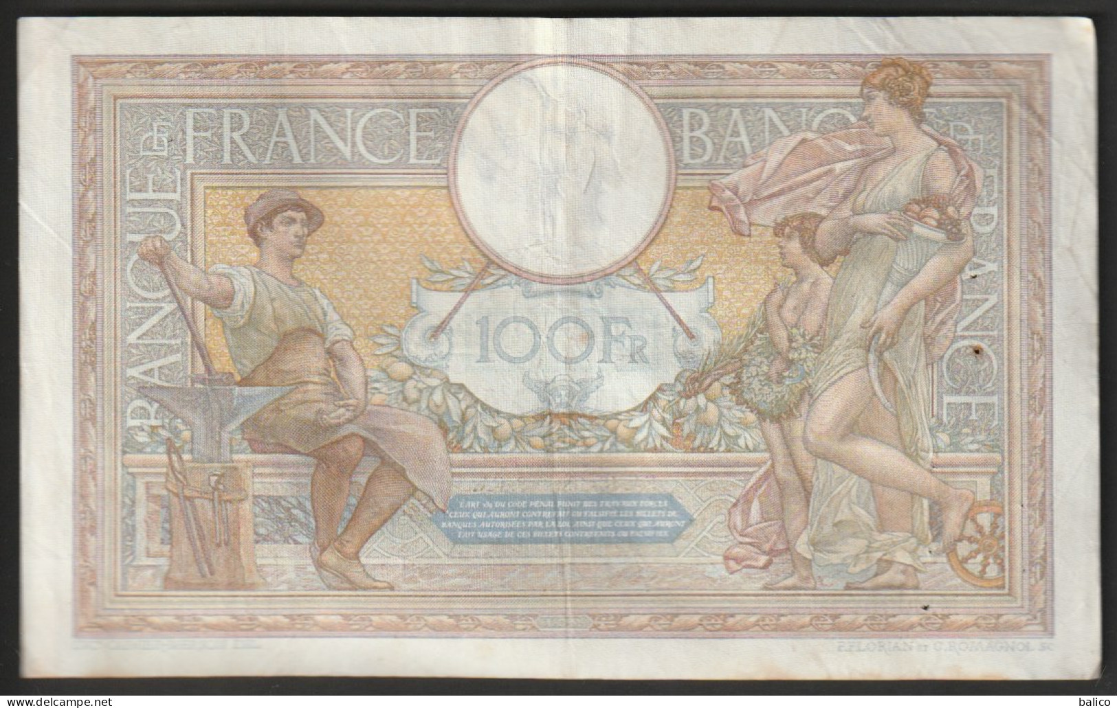 Billet 100 Francs Luc Olivier Merson - 13-10-1938 - M.60997 -  327 - 100 F 1908-1939 ''Luc Olivier Merson''