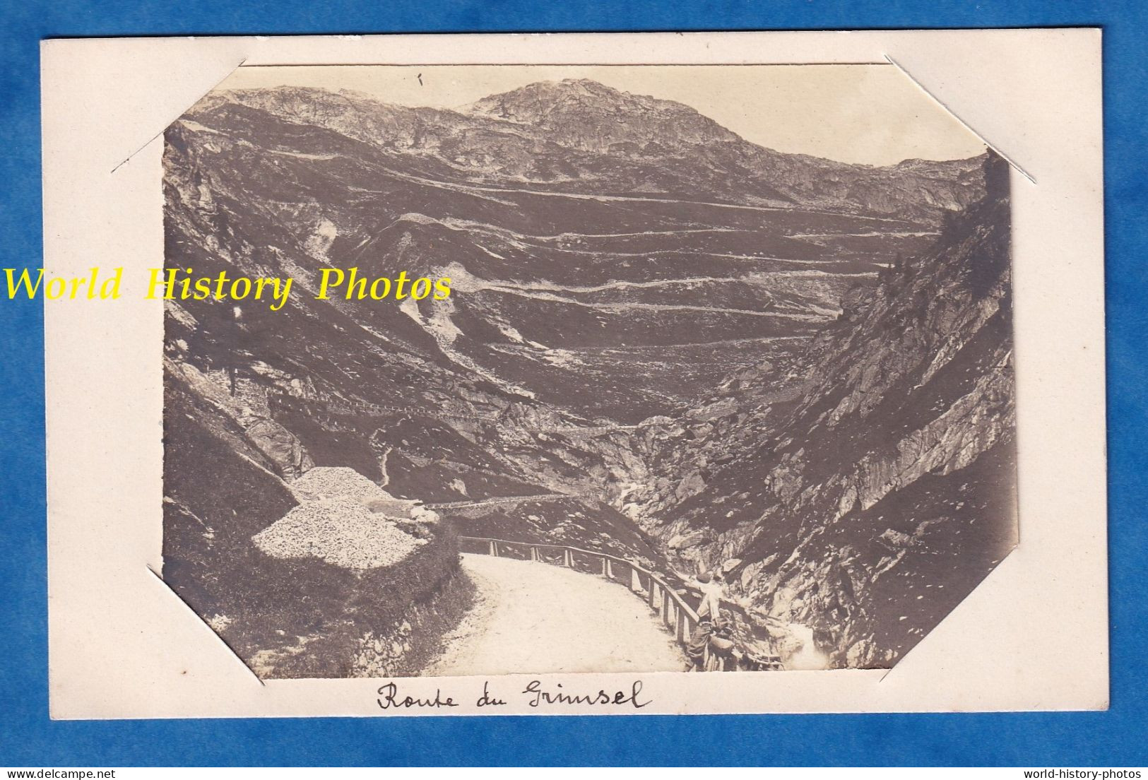 Photo Ancienne Début XXe - Route Du GRIMSEL Prise Avant GLETSCH - Valais Suisse Alpes Rhonegletscher Rottengletscher - Anciennes (Av. 1900)
