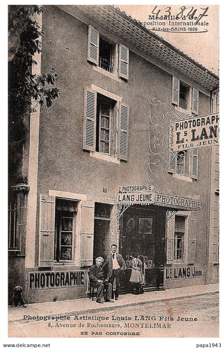 29  MONTELIMAR  Magasin Photographique " Louis LANG Fils Jeune  8 Avenue De Rochemaure - Montelimar