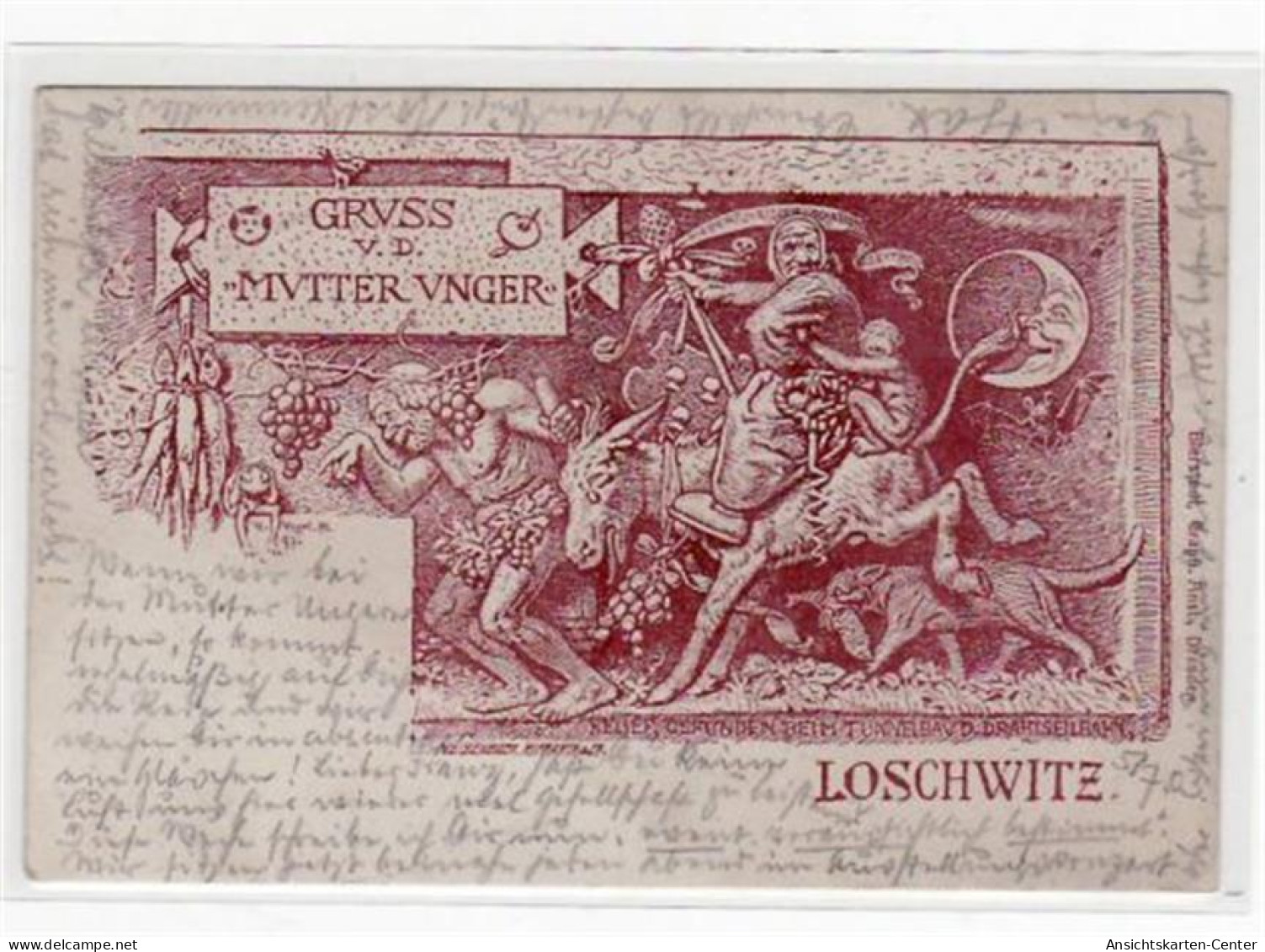 39028406 - Loschwitz, Federzeichnung Von Meissenbach Gelaufen Von 1903. Leichter Knick Oben Rechts, Kleiner Knick Unten - Dresden