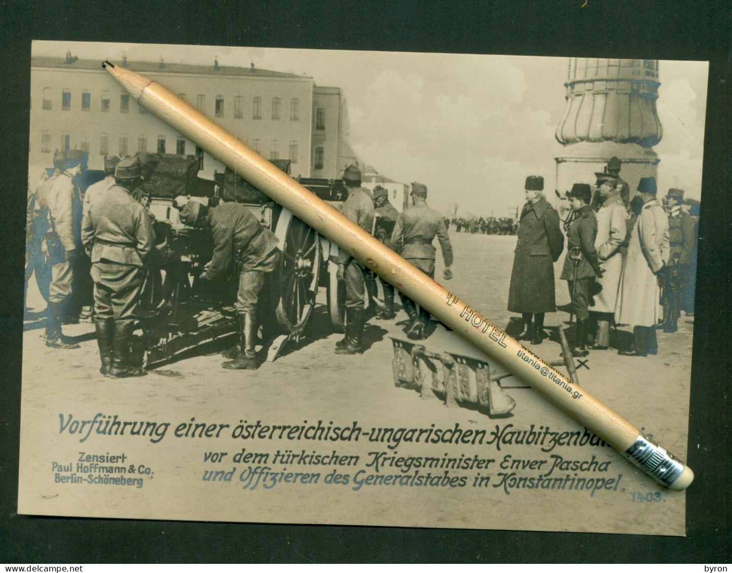 TURQUIE.TURKEY.TURKEI. " CONSTANTINOPLE - ENVER PASCHA ...IN KONSTANTINOPEL". ORIGINAL PHOTO PC. WWI - Turquia