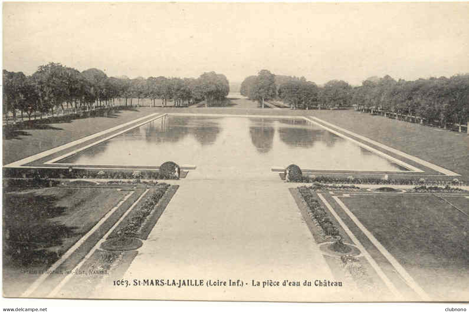 CPA - SAINT MARS LA JAILLE - LA PIECE D'EAU DU CHATEAU (RARE) 1920 - Autres & Non Classés