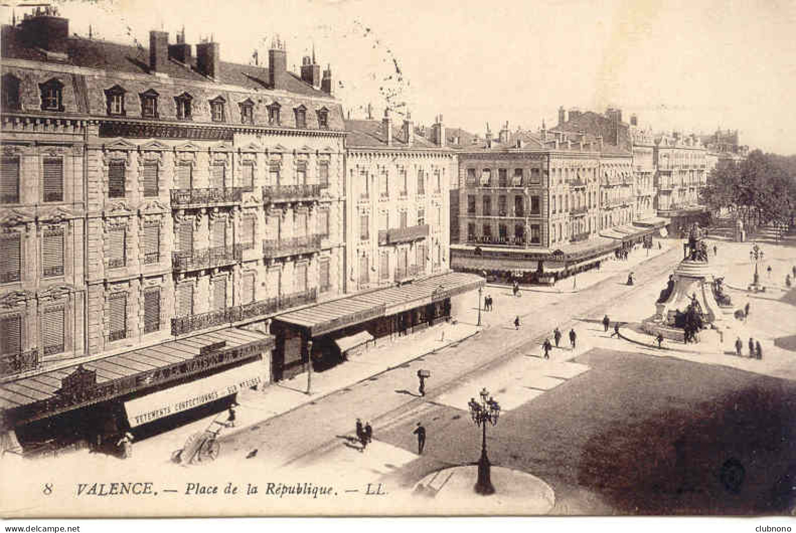 CPA - VALENCE - PLACE DE LA REPUBLIQUE (1916) - Valence