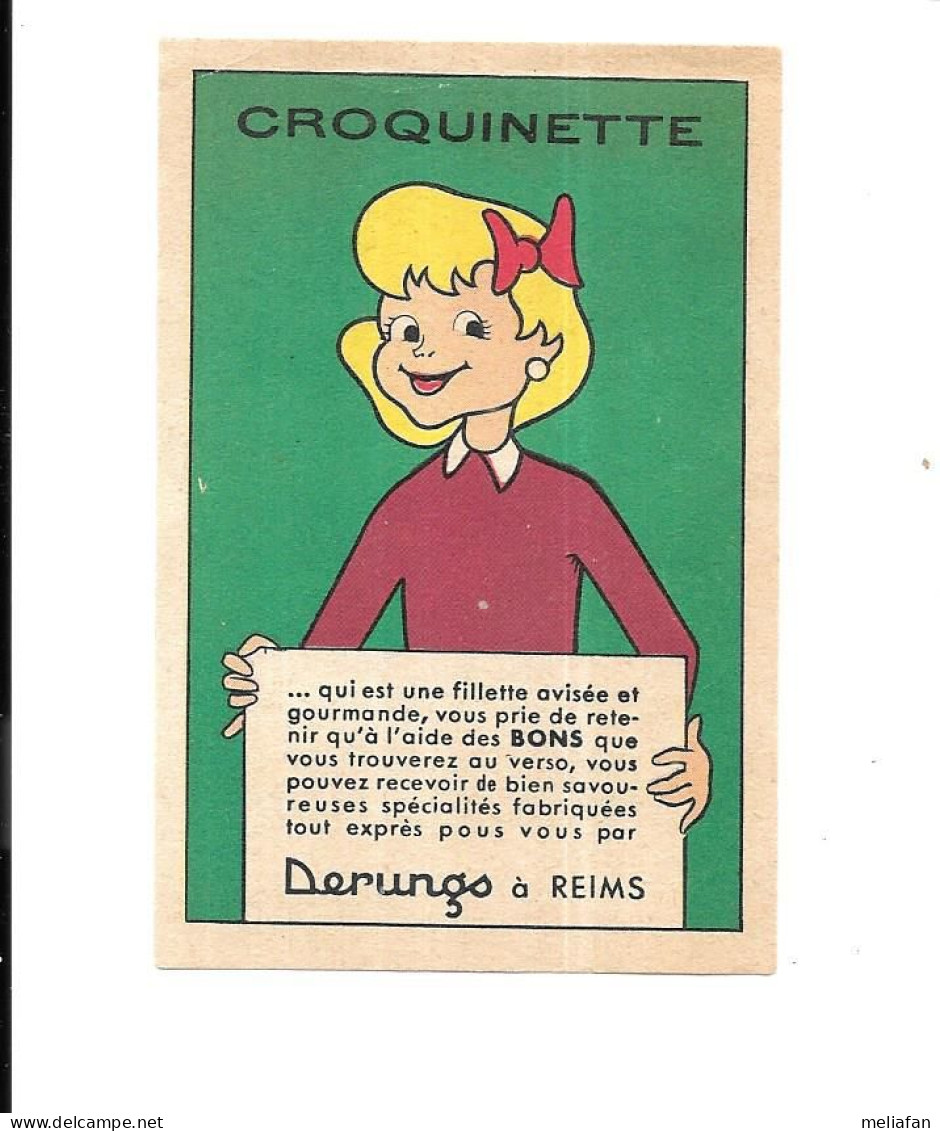 DX73 - VIGNETTE BISCUITS DURONGO REIMS - CROQUINETTE - Otros & Sin Clasificación