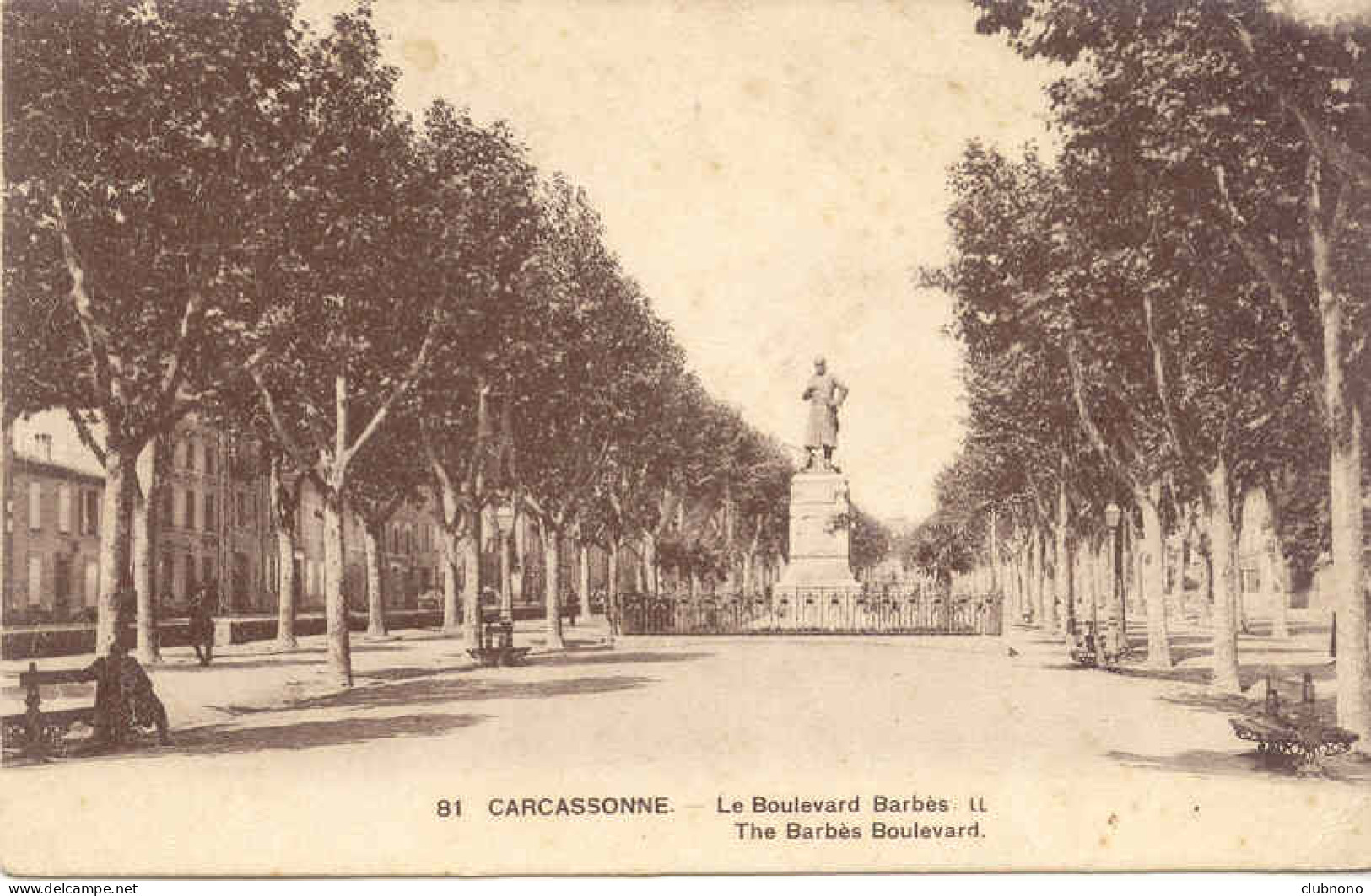 CPA - CARCASSONNE - LE BOULEVARD BARBES (BELLE CARTE) - Carcassonne