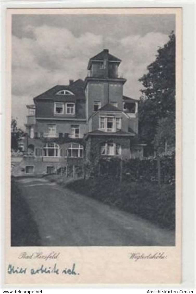 39094206 - Bad Hersfeld.  Ein Blick Auf Die Wigbertshoehe Gelaufen, 1933. Leichter Stempeldurchdruck, Leicht Buegig, So - Bad Hersfeld