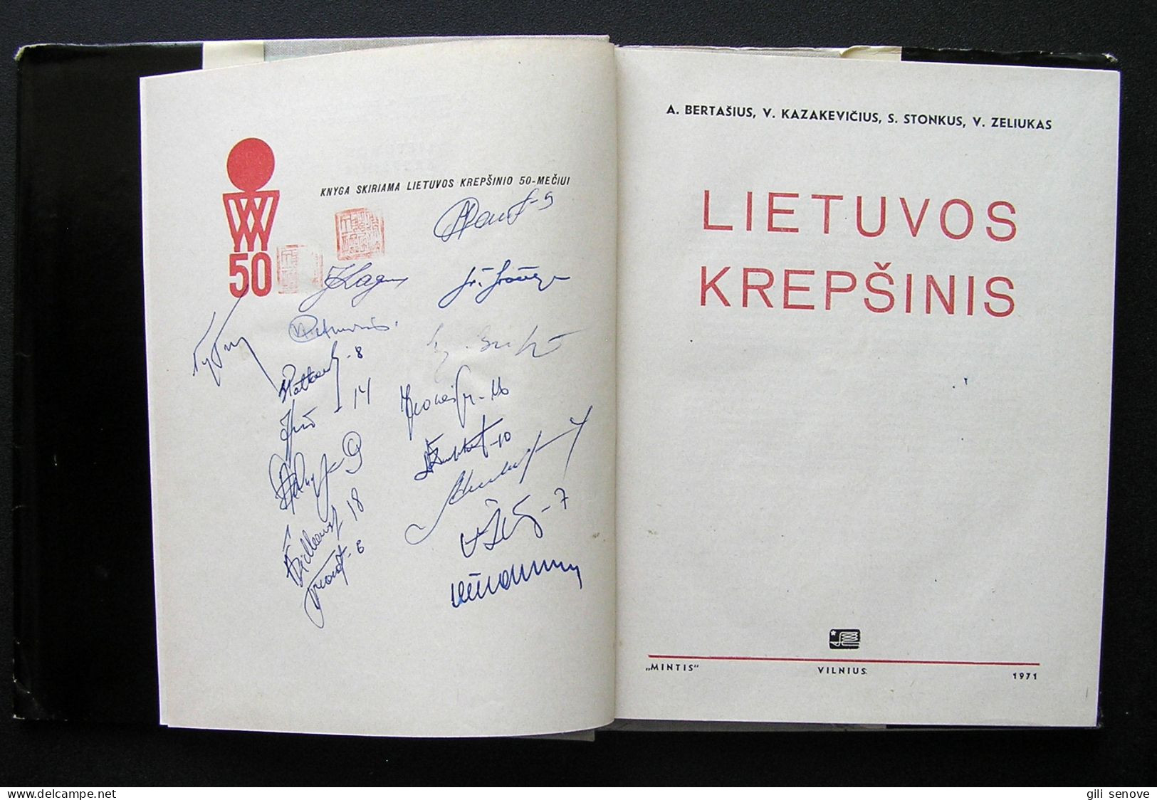 Lithuanian Book / Lietuvos Krepšinis Signed, Autographed 1971 - Culture