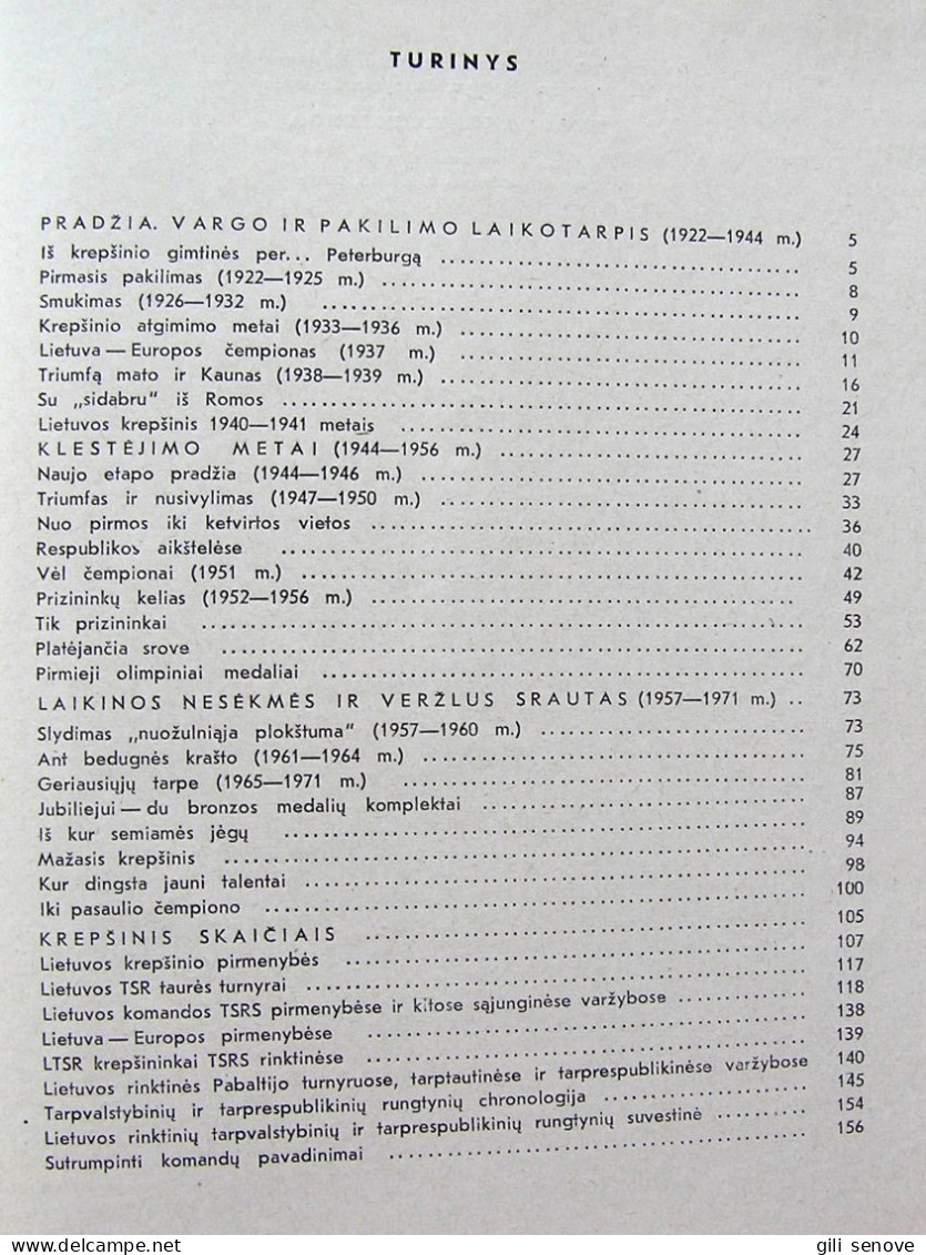 Lithuanian book / Lietuvos krepšinis Signed, Autographed 1971