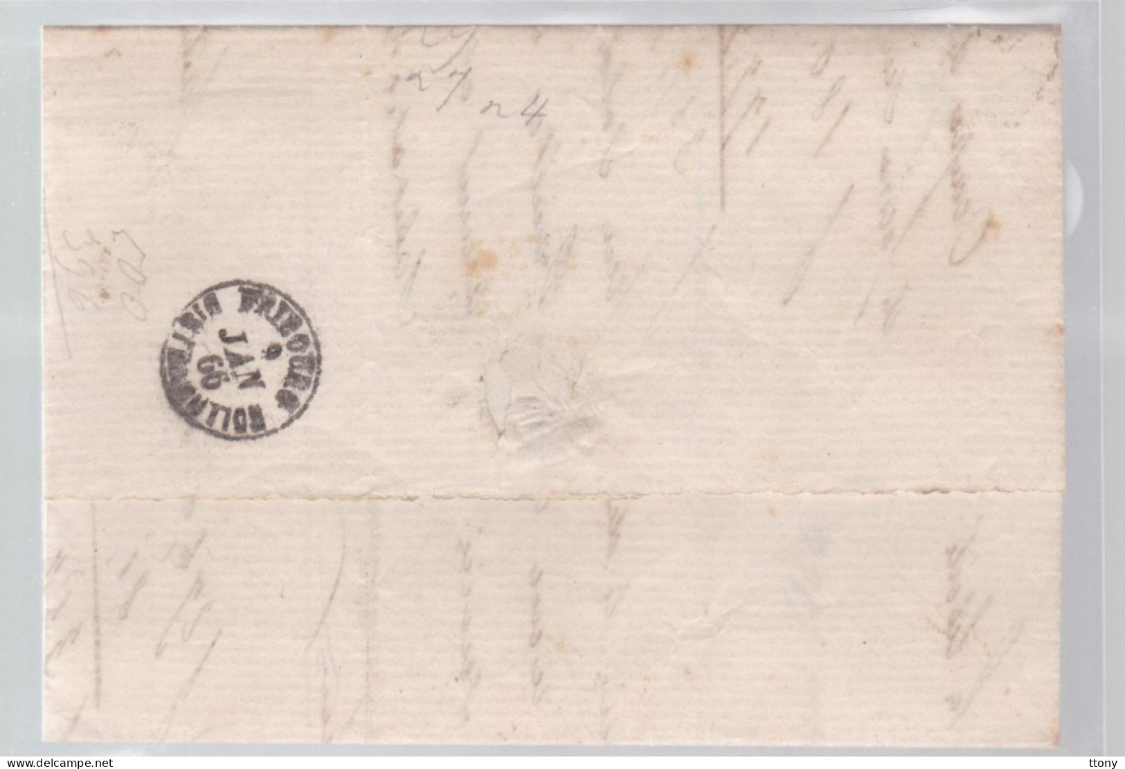 Un Timbre N° 31  10 C  Franco  Suisse  Sur Lettre Genève  Septembre 1865 Destination Fribourg - Lettres & Documents