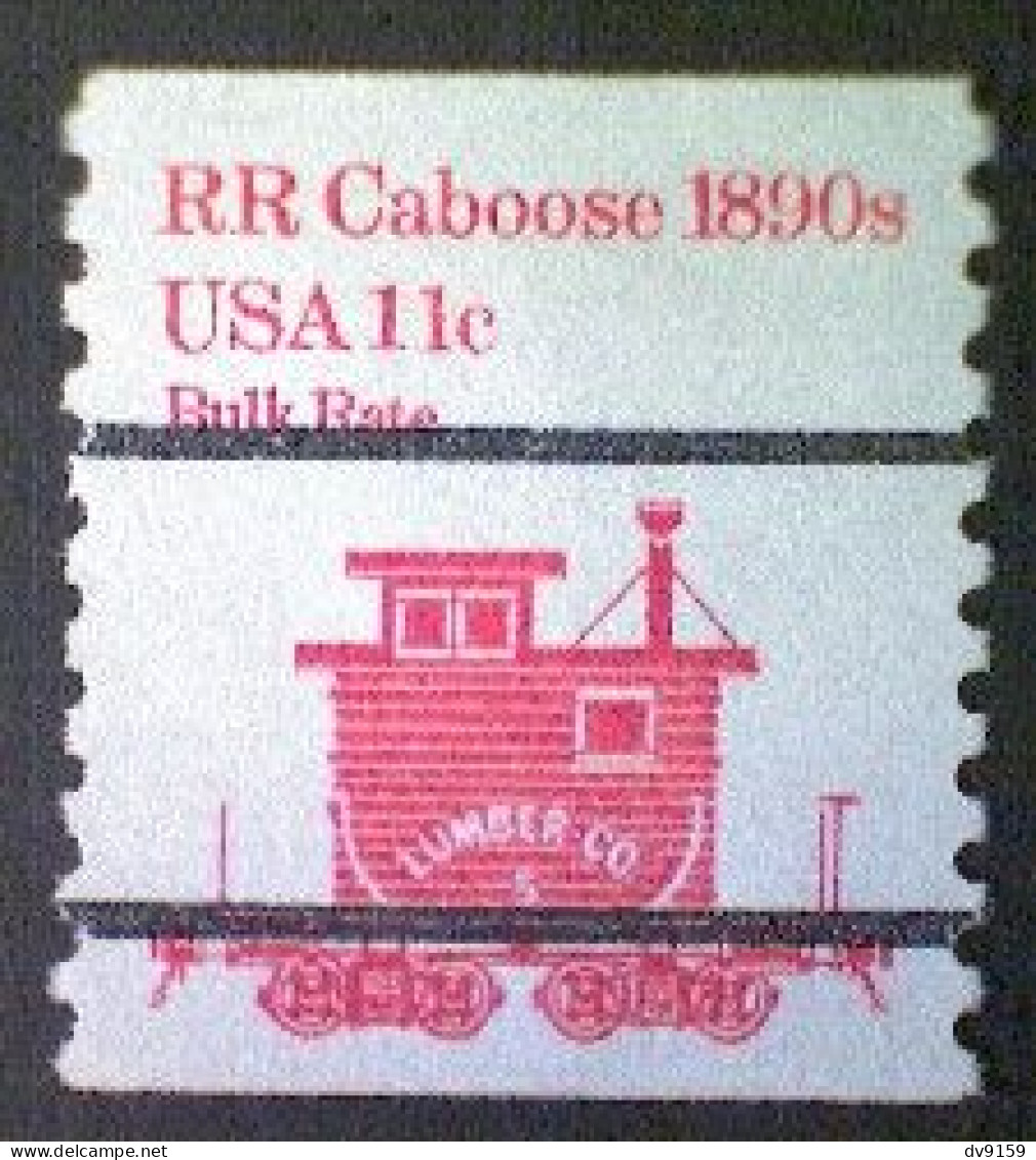 United States, Scott #1905a, Used(o), 1984 Coil, Transportation Series: Caboose Of 1890s, 11¢, Red - Gebruikt