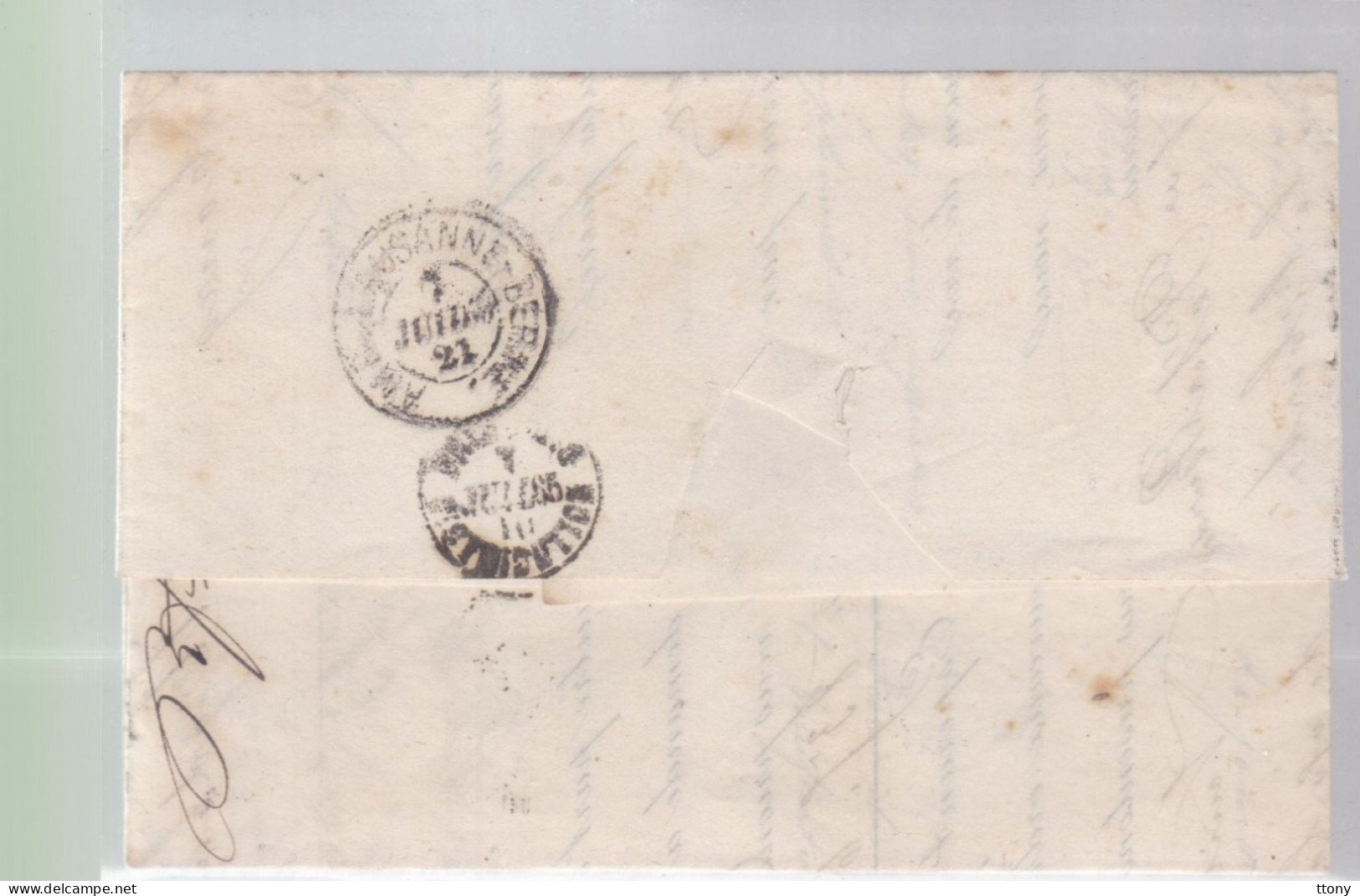 Un Timbre N° 31  10 C  Franco  Suisse  Sur Lettre Genève   1865 Destination Fribourg - Cartas & Documentos