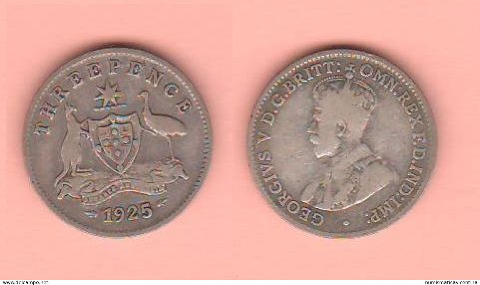 Australia 3 Pence 1925 Australie King Georgius V°  Silvr Coin    K 24 - Threepence