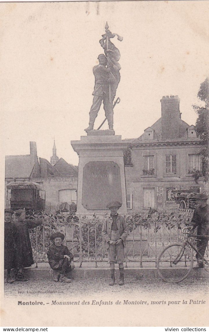 Montoire Sur Le Loir (41 Loir Et Cher) Le Monument Aux Morts Guerre 1870 - édit Laussedat Carte Précurseur (dos Blanc) - Montoire-sur-le-Loir