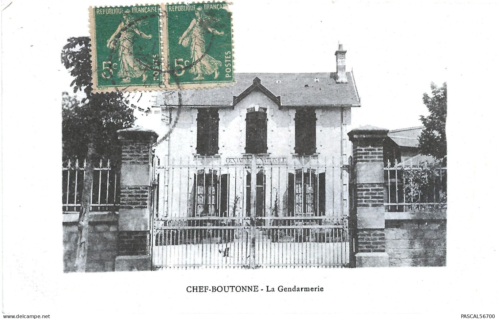 CPA CHEF BOUTONNE - LA GENDARMERIE - Chef Boutonne