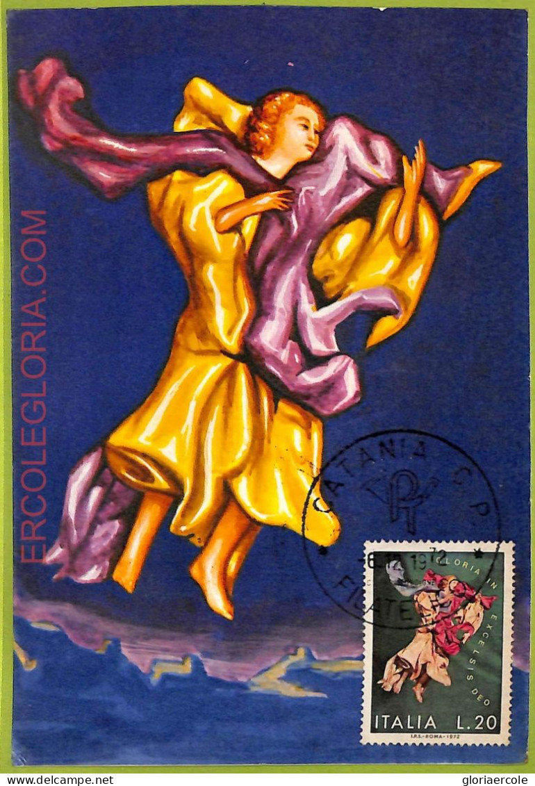 Ad3360 - ITALY - Postal History - MAXIMUM CARD - 1972 Religion - Maximum Cards