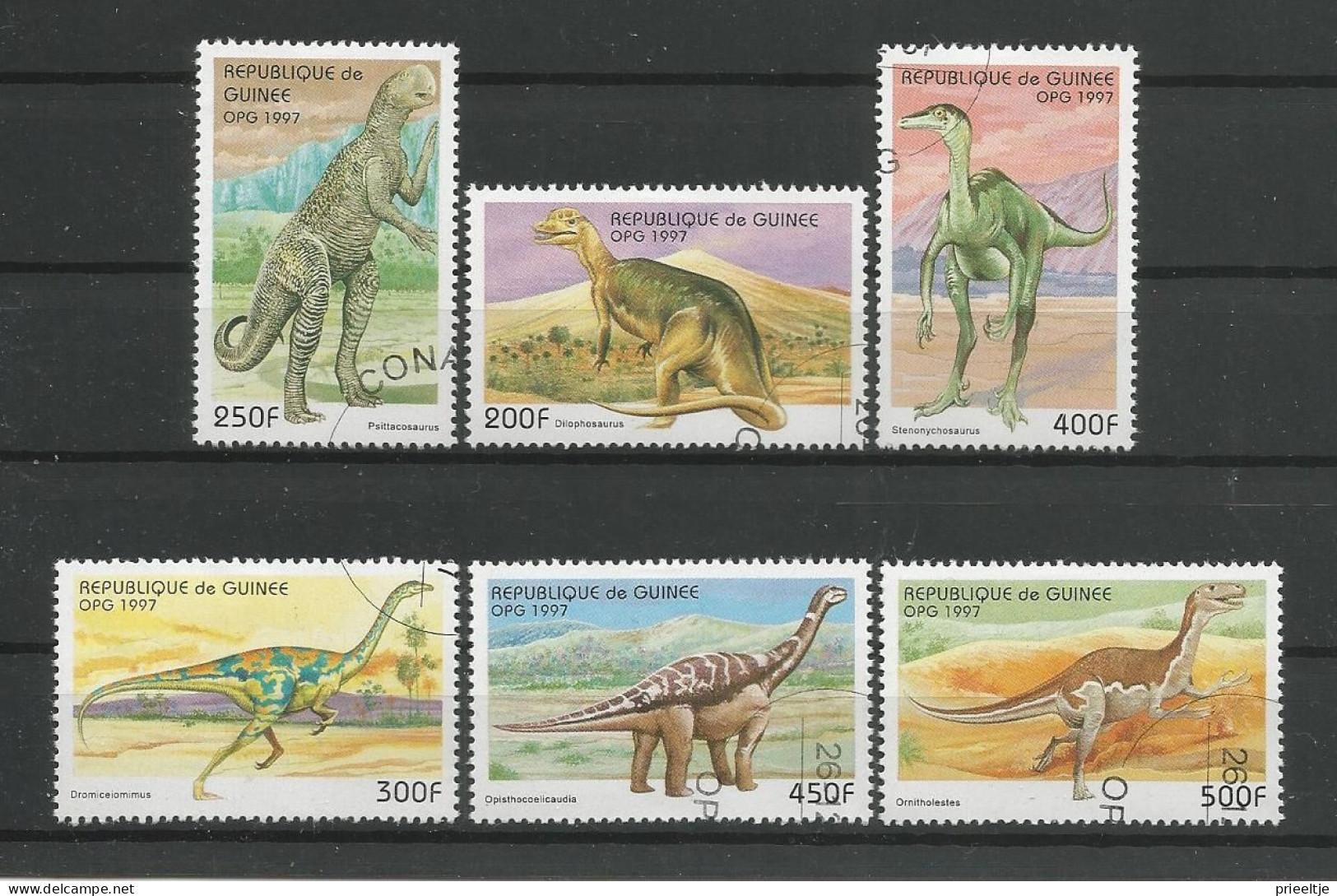 Guinée Rep. 1997 Prehistoric Fauna  Y.T. 1134AX/1134BC  (0) - República De Guinea (1958-...)