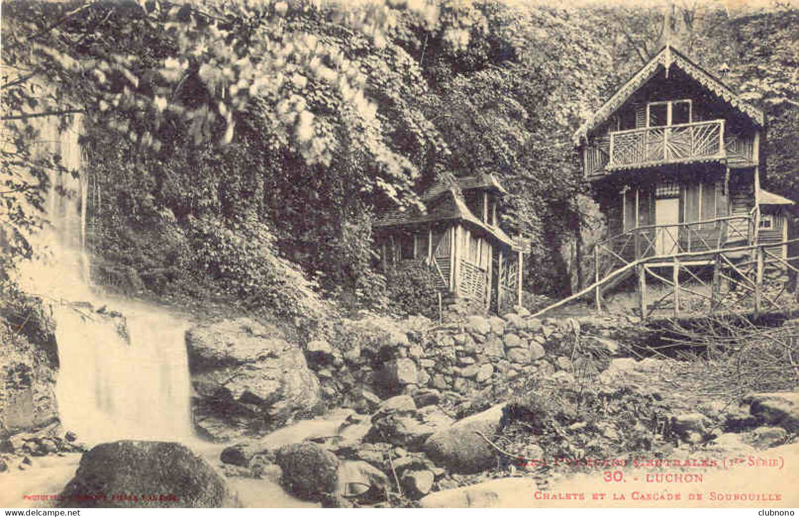 CPA - LUCHON - CHALETS ET CASCADE DE SOUROUILLE (PARFAIT ETAT) - Luchon