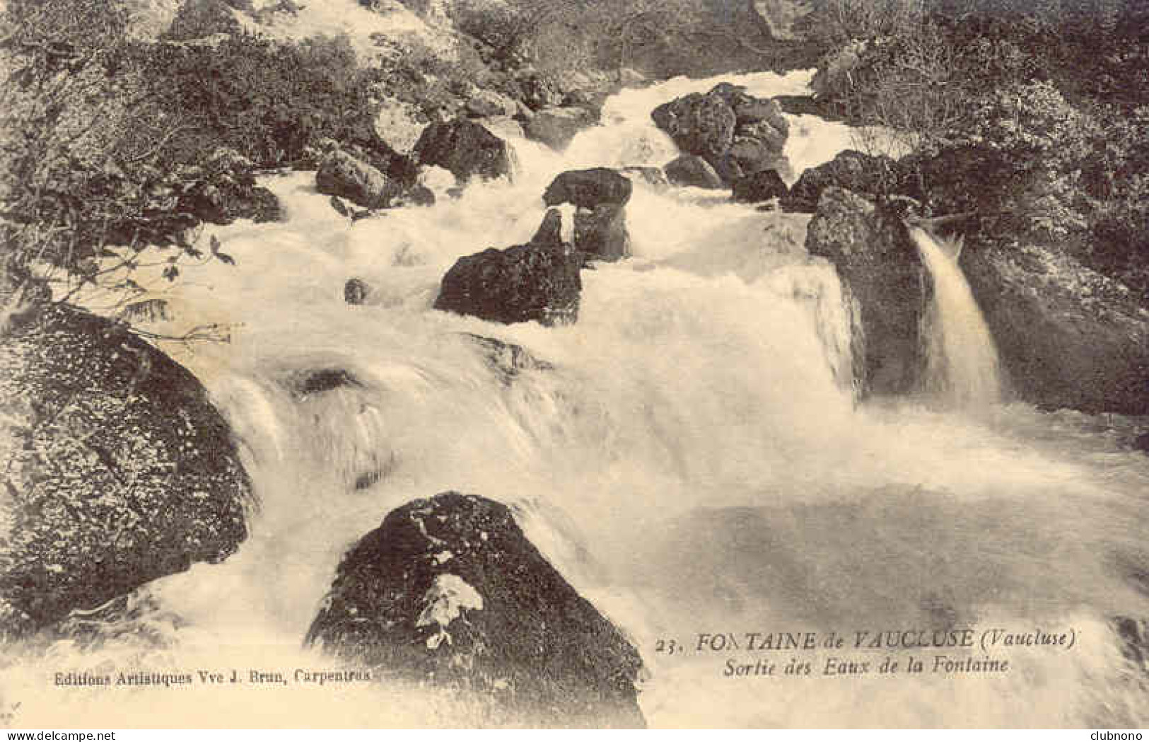 CPA - FONTAINE DE VAUCLUSE - SORTIE DES EAUX DE LA FONTAINE - Other & Unclassified